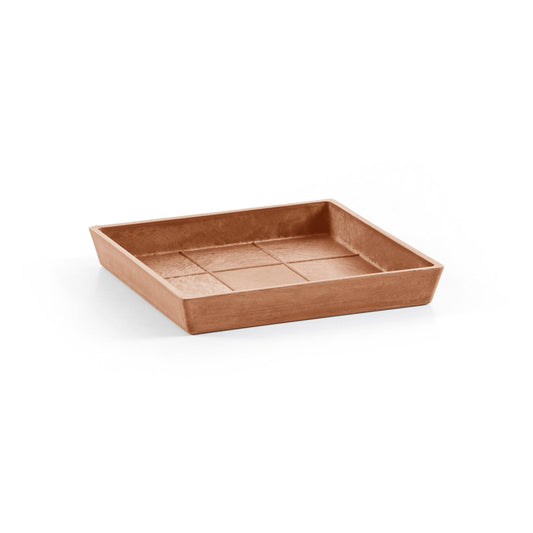 Kukkaruukku - Ecopots - Aluslautanen Rotterdam 35cm terracotta - Ecopots - Uuden aikakauden kukkaruukku kierrätysmateriaalista