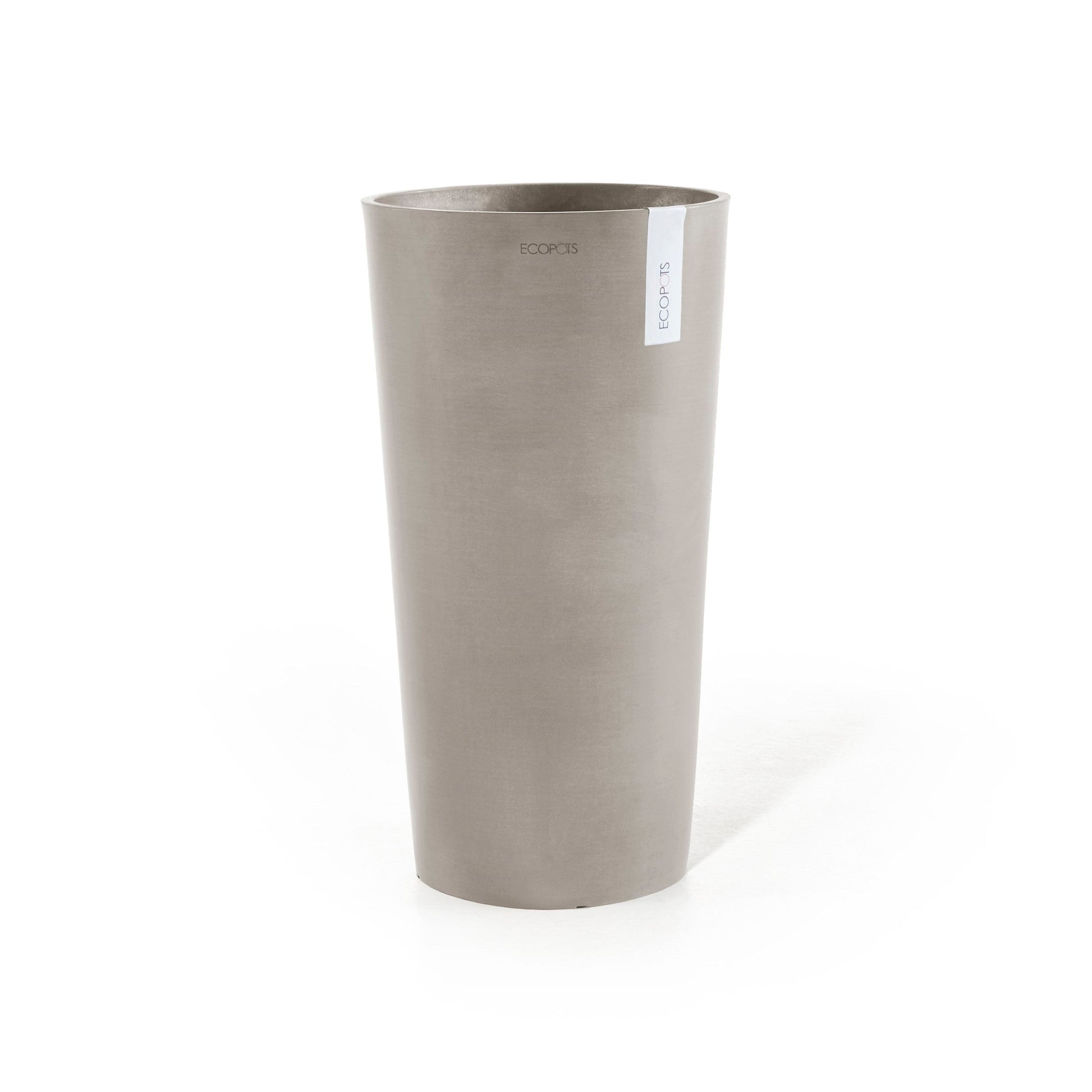 Kukkaruukku - Ecopots - Amsterdam korkea 76cm taupe - Ecopotskauppa - Uuden aikakauden kukkaruukku