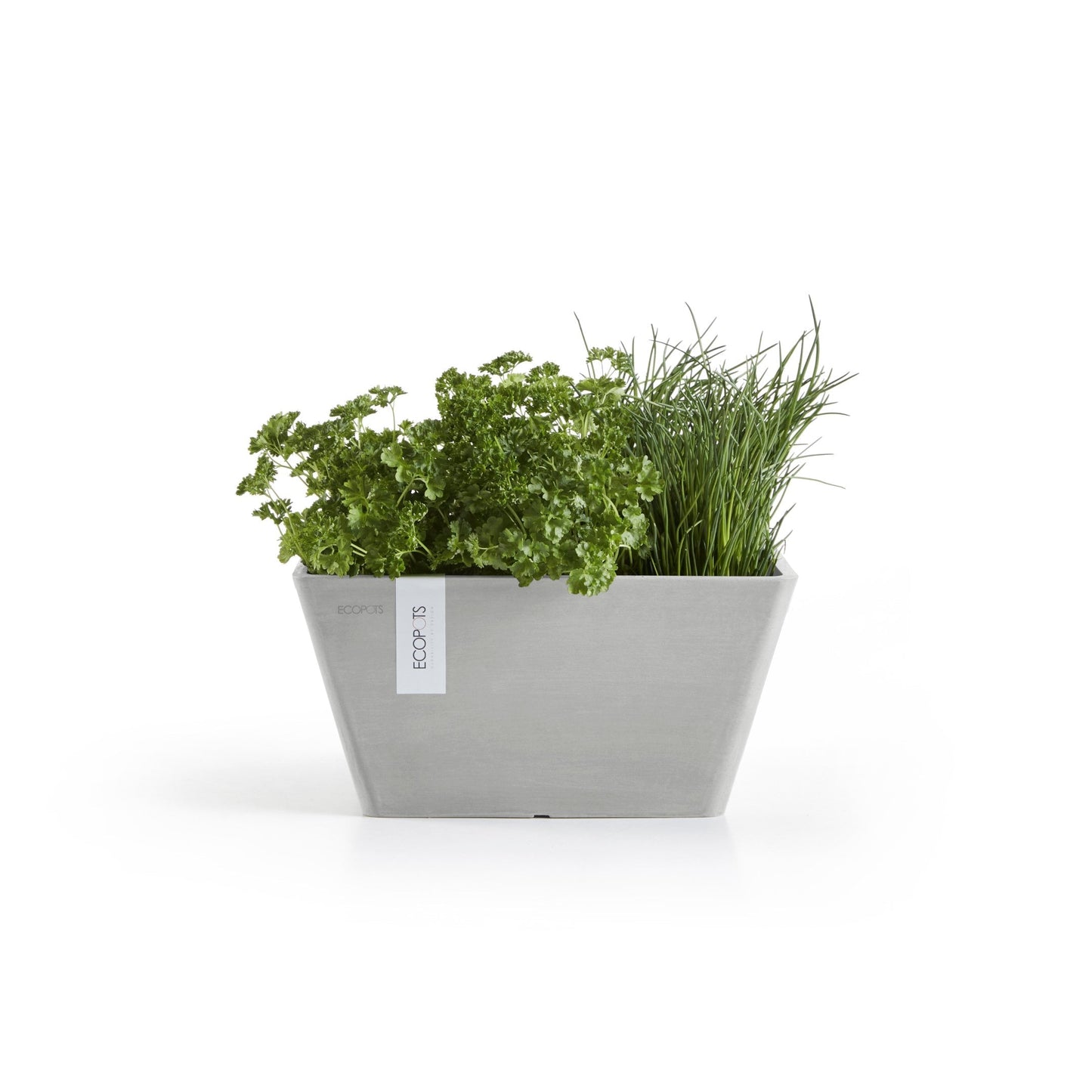 Kukkaruukku - Ecopots - Berliini 25cm valkoharmaa - Ecopotskauppa - Uuden aikakauden kukkaruukku