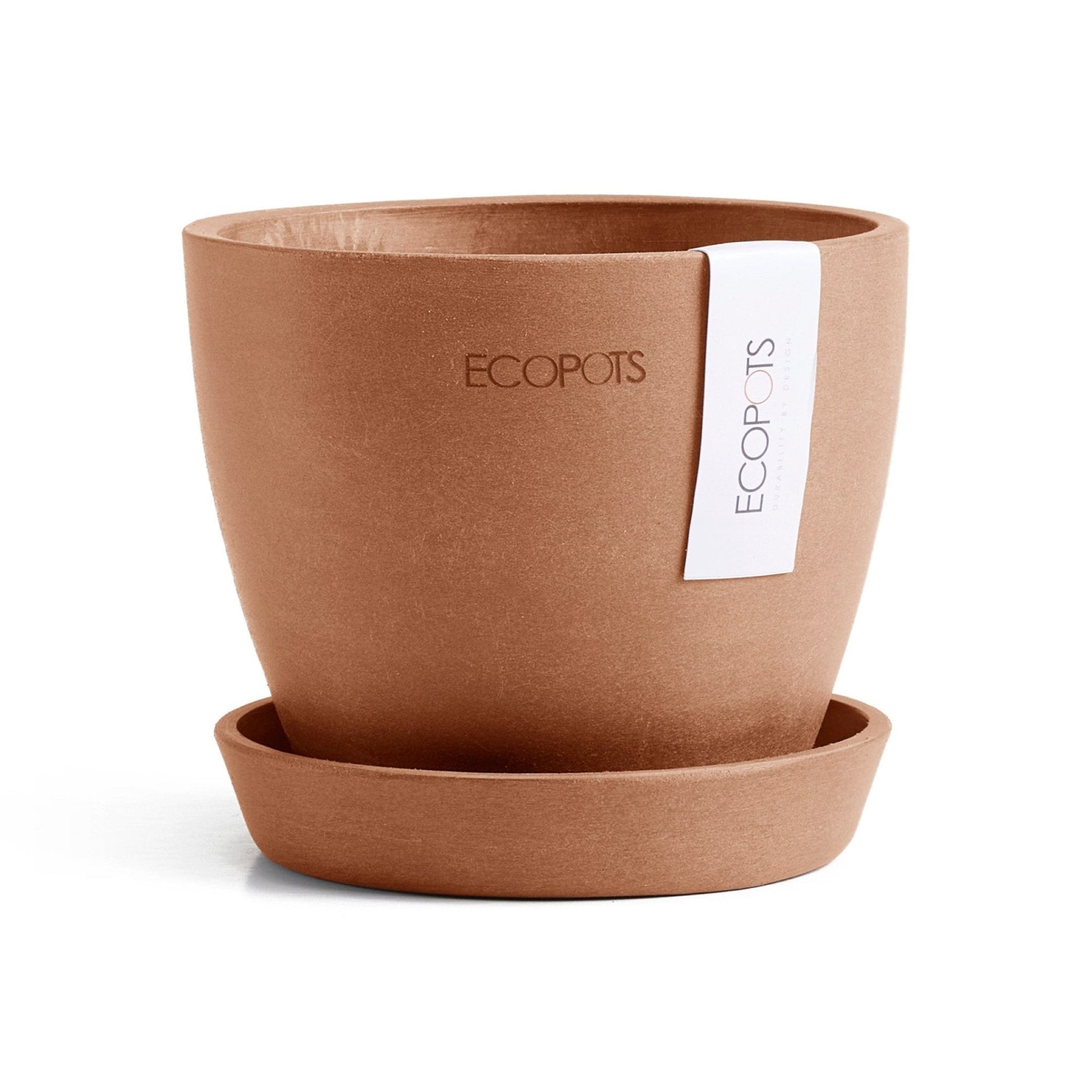 Kukkaruukku - Ecopots - Kukkaruukku Antwerpen 11cm terracotta - Ecopots - Uuden aikakauden kukkaruukku kierrätysmateriaalista