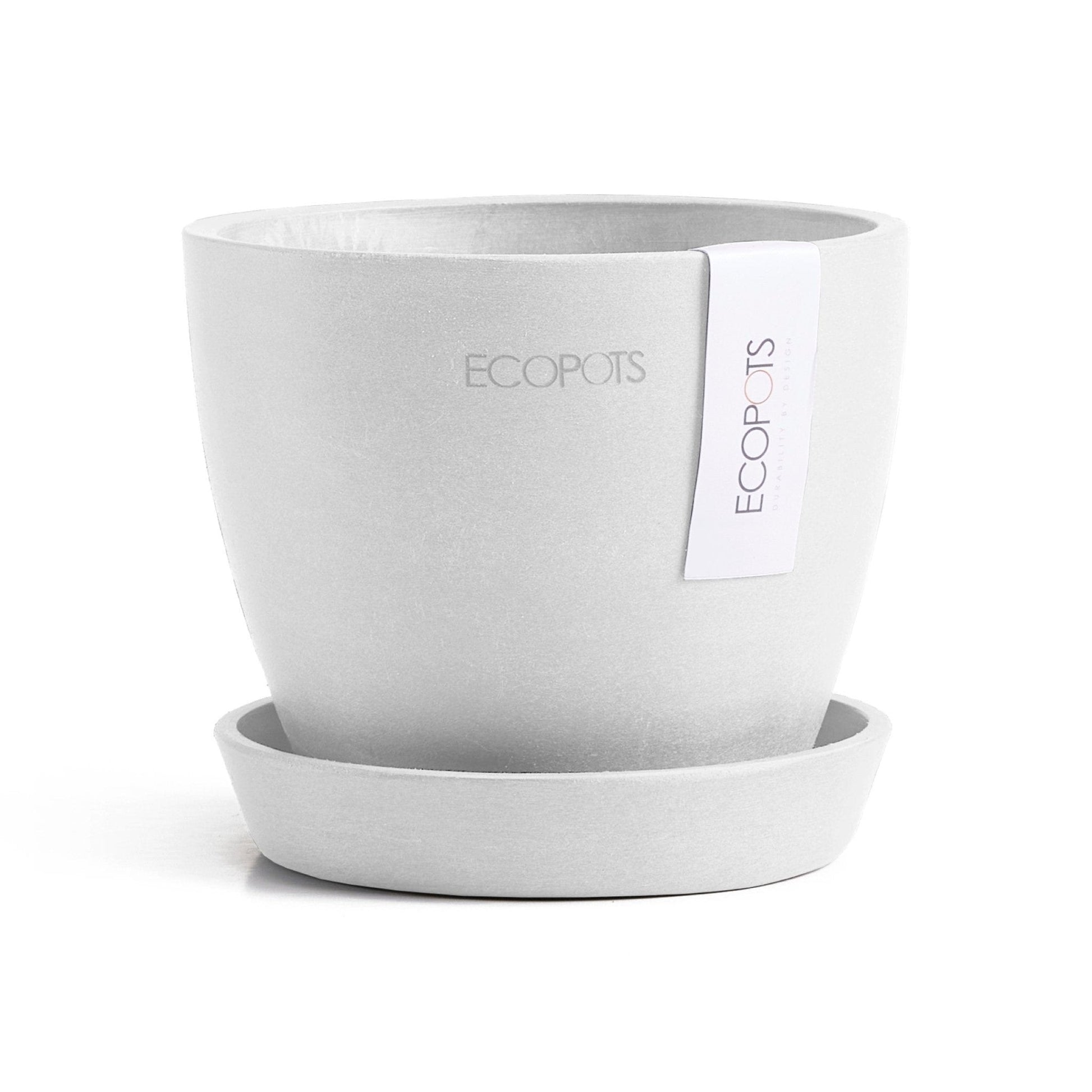 Kukkaruukku - Ecopots - Kukkaruukku Antwerpen 11cm valkoinen - Ecopots - Uuden aikakauden kukkaruukku kierrätysmateriaalista