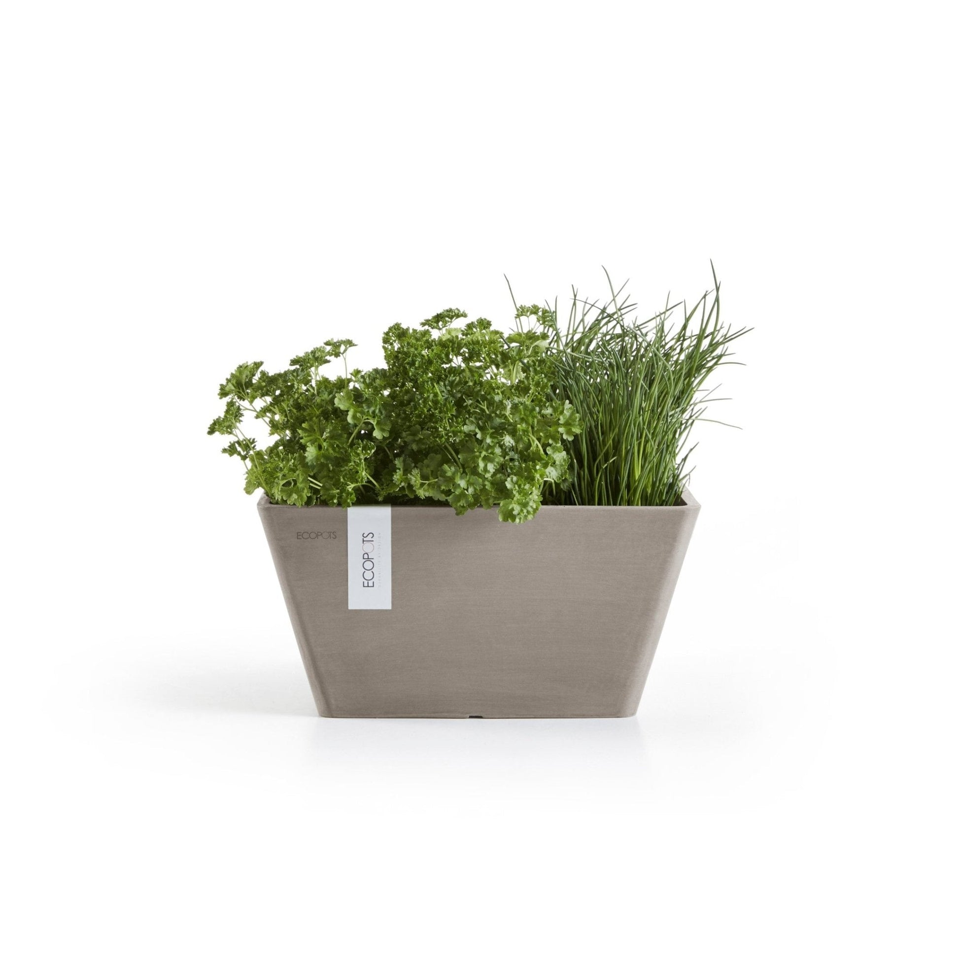 Kukkaruukku - Ecopots - Kukkaruukku Berliini 25cm taupe - Ecopots - Uuden aikakauden kukkaruukku kierrätysmateriaalista