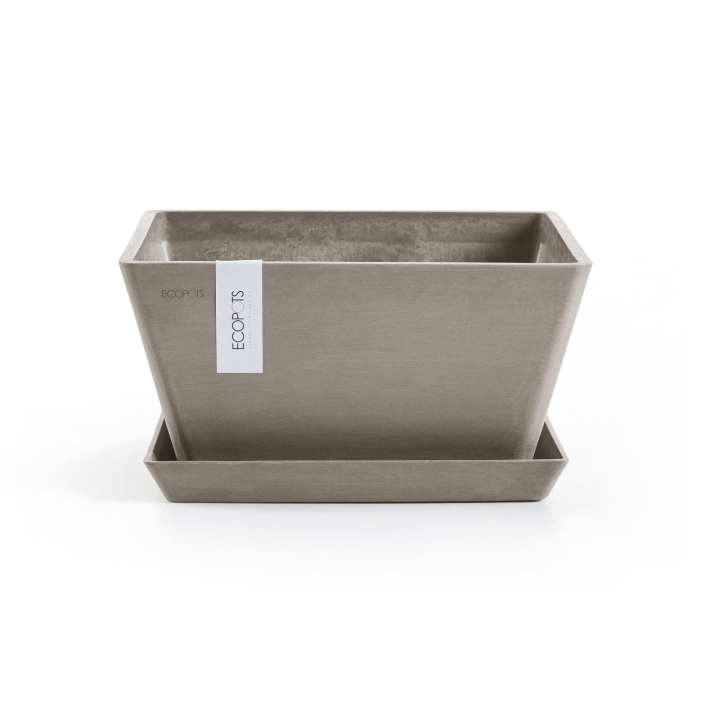 Kukkaruukku - Ecopots - Kukkaruukku Berliini 25cm taupe - Ecopots - Uuden aikakauden kukkaruukku kierrätysmateriaalista