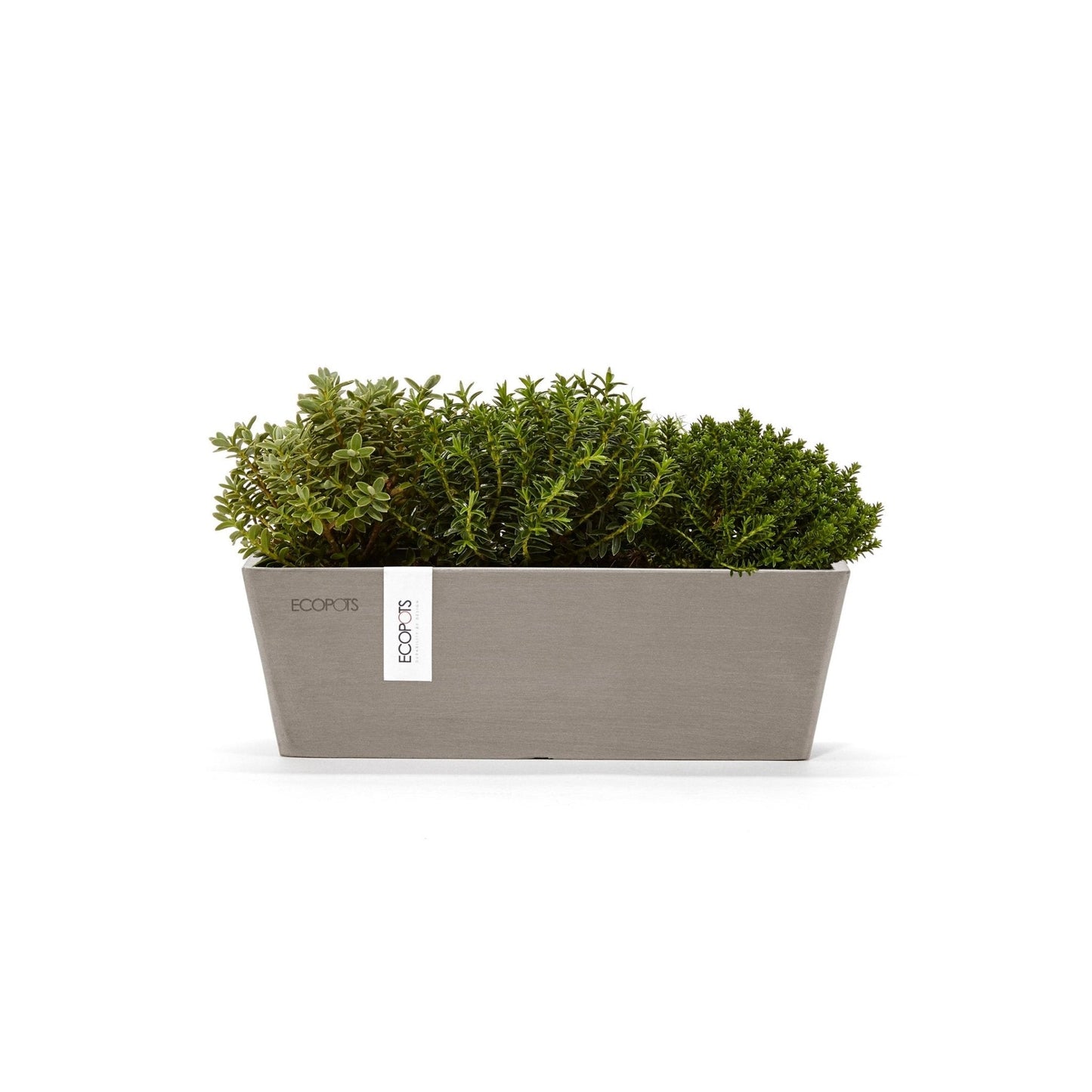 Kukkaruukku - Ecopots - Kukkaruukku Bruge mini 25cm taupe - Ecopots - Uuden aikakauden kukkaruukku kierrätysmateriaalista