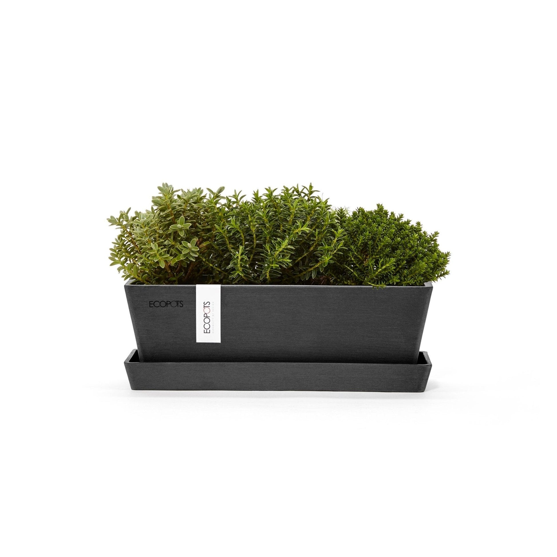 Kukkaruukku - Ecopots - Kukkaruukku Bruge mini 25cm tummanharmaa - Ecopots - Uuden aikakauden kukkaruukku kierrätysmateriaalista