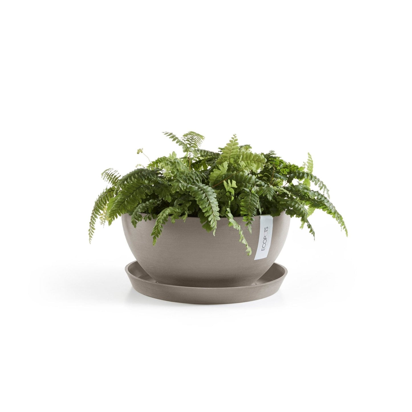 Kukkaruukku - Ecopots - Kukkaruukku Brysseli 35cm taupe - Ecopots - Uuden aikakauden kukkaruukku kierrätysmateriaalista