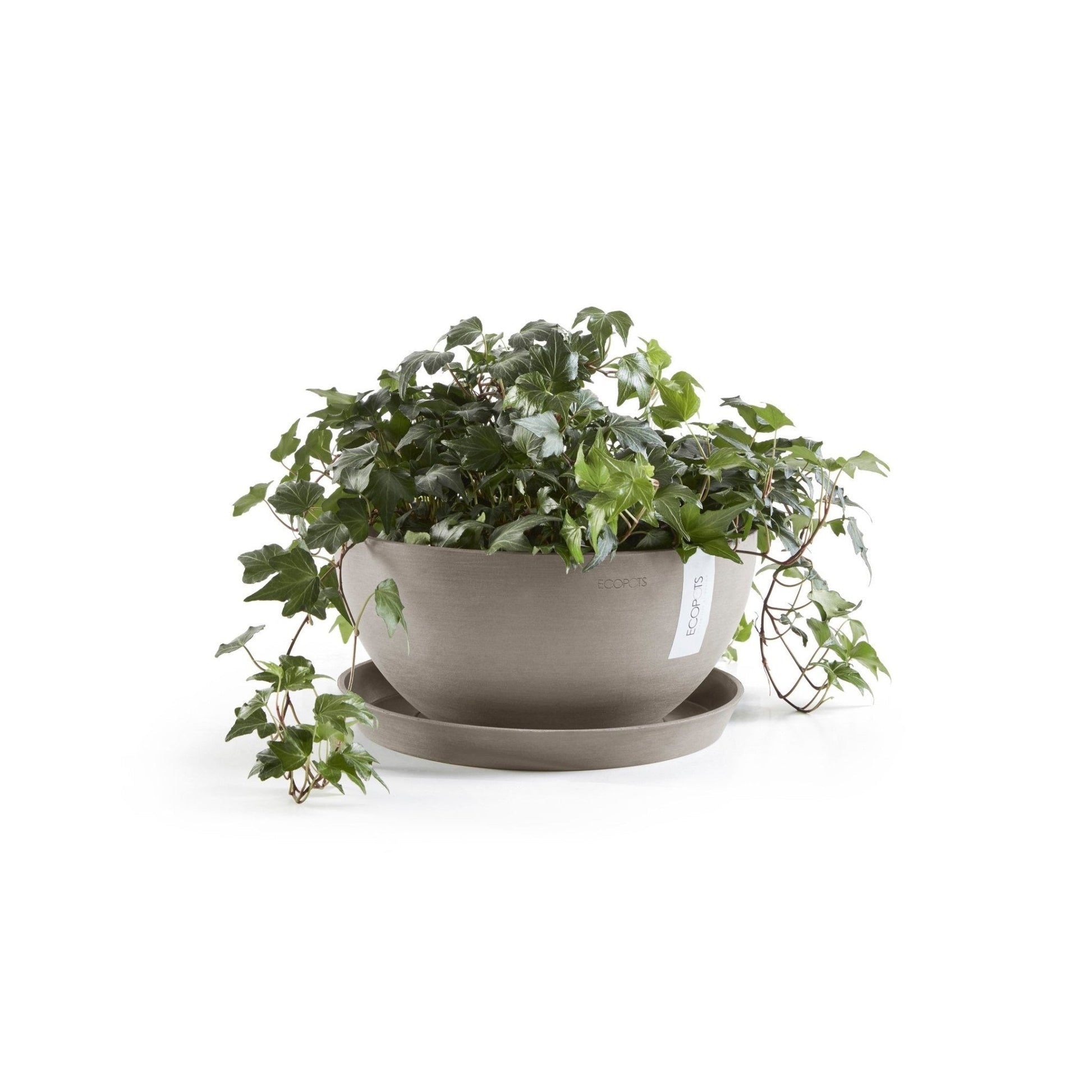 Kukkaruukku - Ecopots - Kukkaruukku Brysseli 35cm taupe - Ecopots - Uuden aikakauden kukkaruukku kierrätysmateriaalista