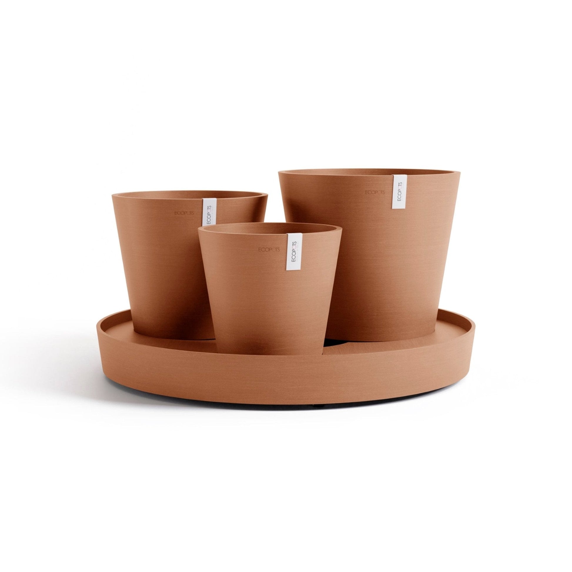 Kukkaruukku - Ecopots - Kukkaruukku Dubai 56cm terracotta - Ecopots - Uuden aikakauden kukkaruukku kierrätysmateriaalista