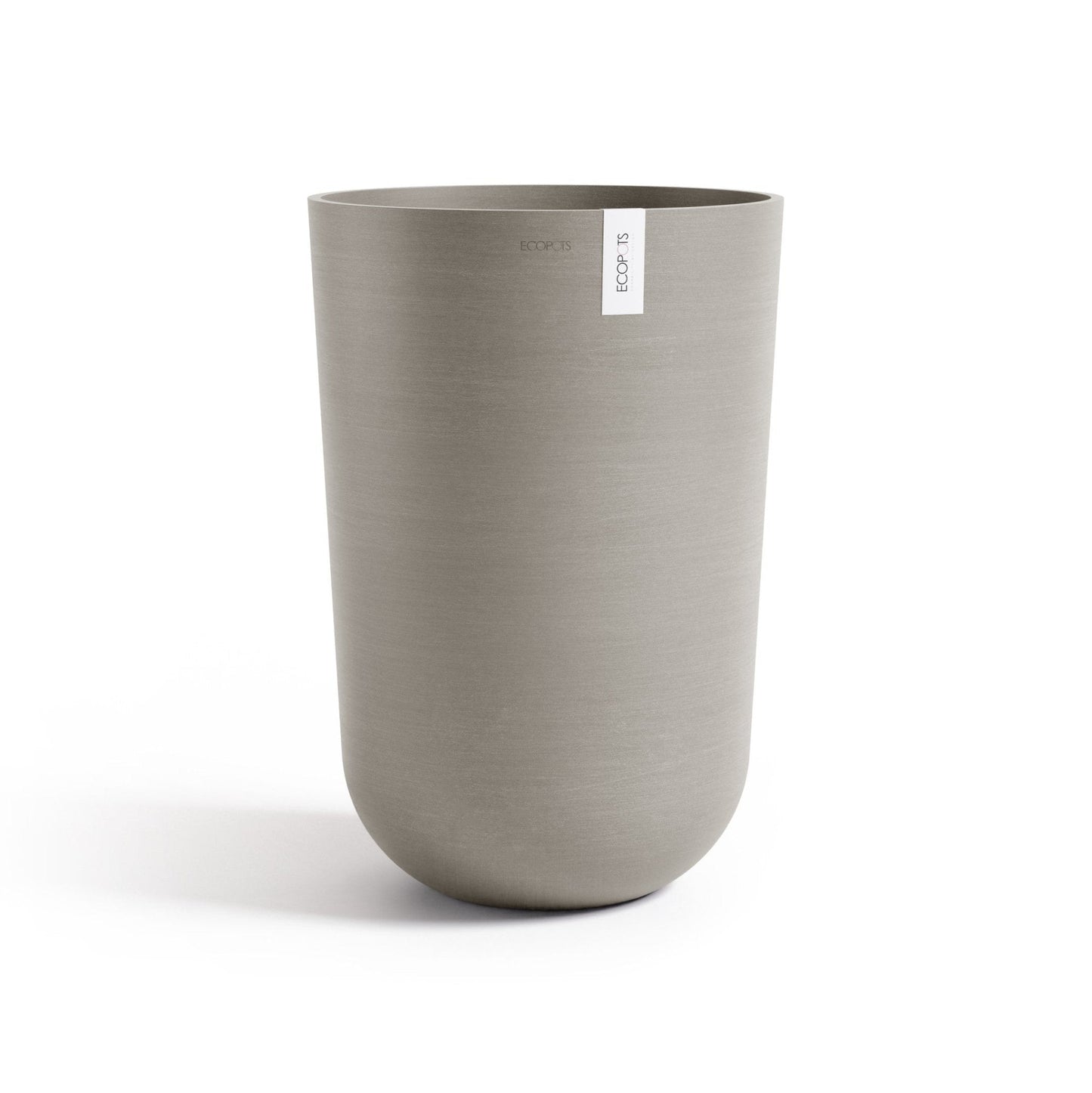 Kukkaruukku - Ecopots - Kukkaruukku Oslo korkea 52cm taupe - Ecopots - Uuden aikakauden kukkaruukku kierrätysmateriaalista